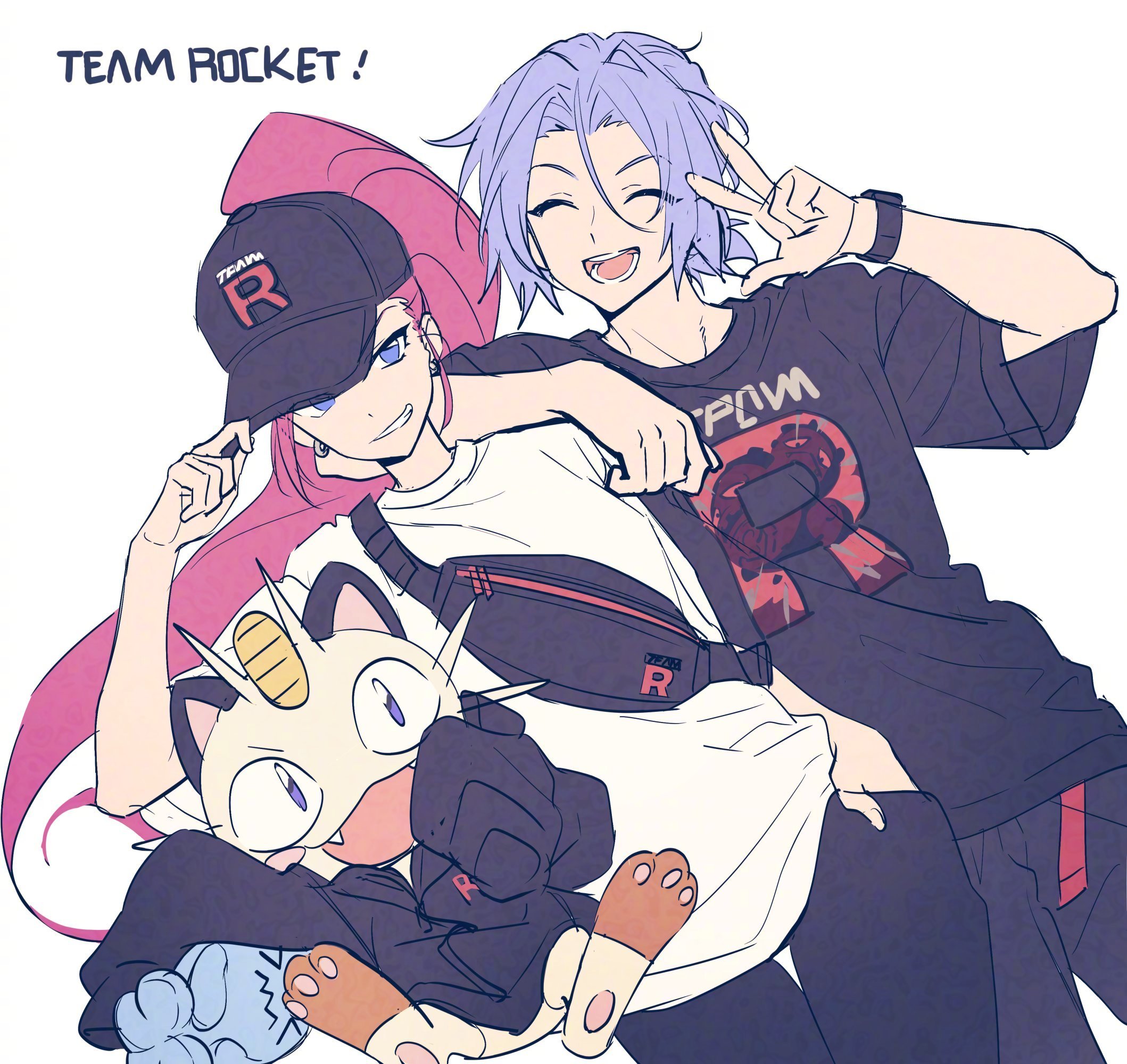 【可爱又迷人的反派角色！】武藏 & 小次郎 X:pkgllllllv 宝可梦  