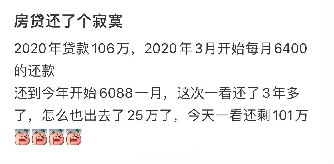 房贷还了个寂寞 ​​​