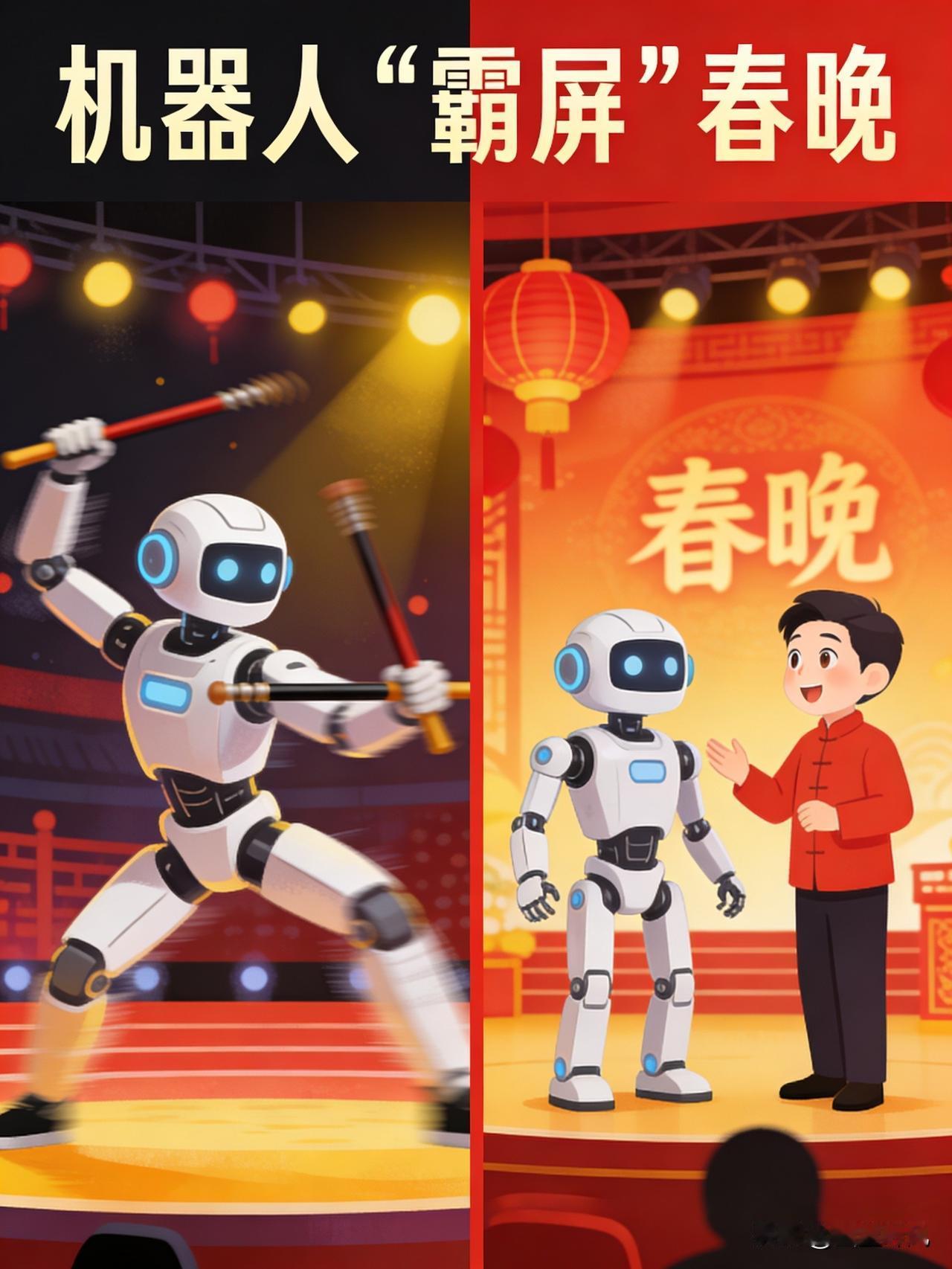 今年的机器人表演早已超越“炫技”。《武BOT》里，它们行云流水耍双截棍、完成高难