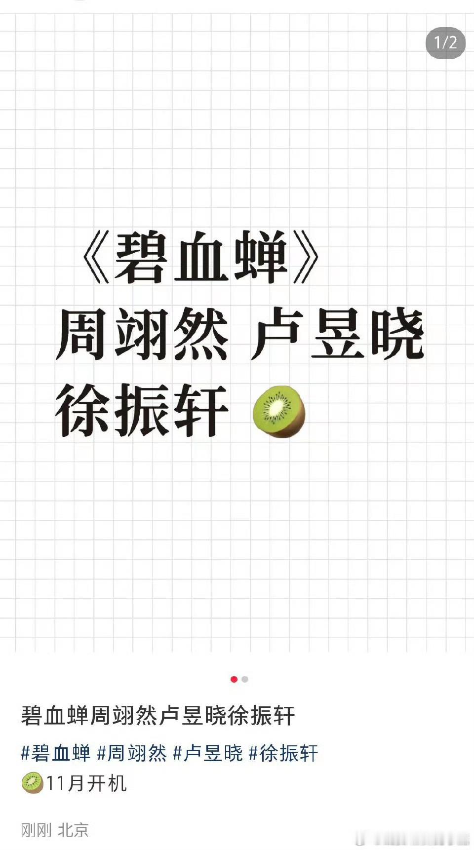 碧血蝉：周翊然、卢昱晓、徐振轩！三位背景对立，看着还挺有意思，就是不知道演员能不