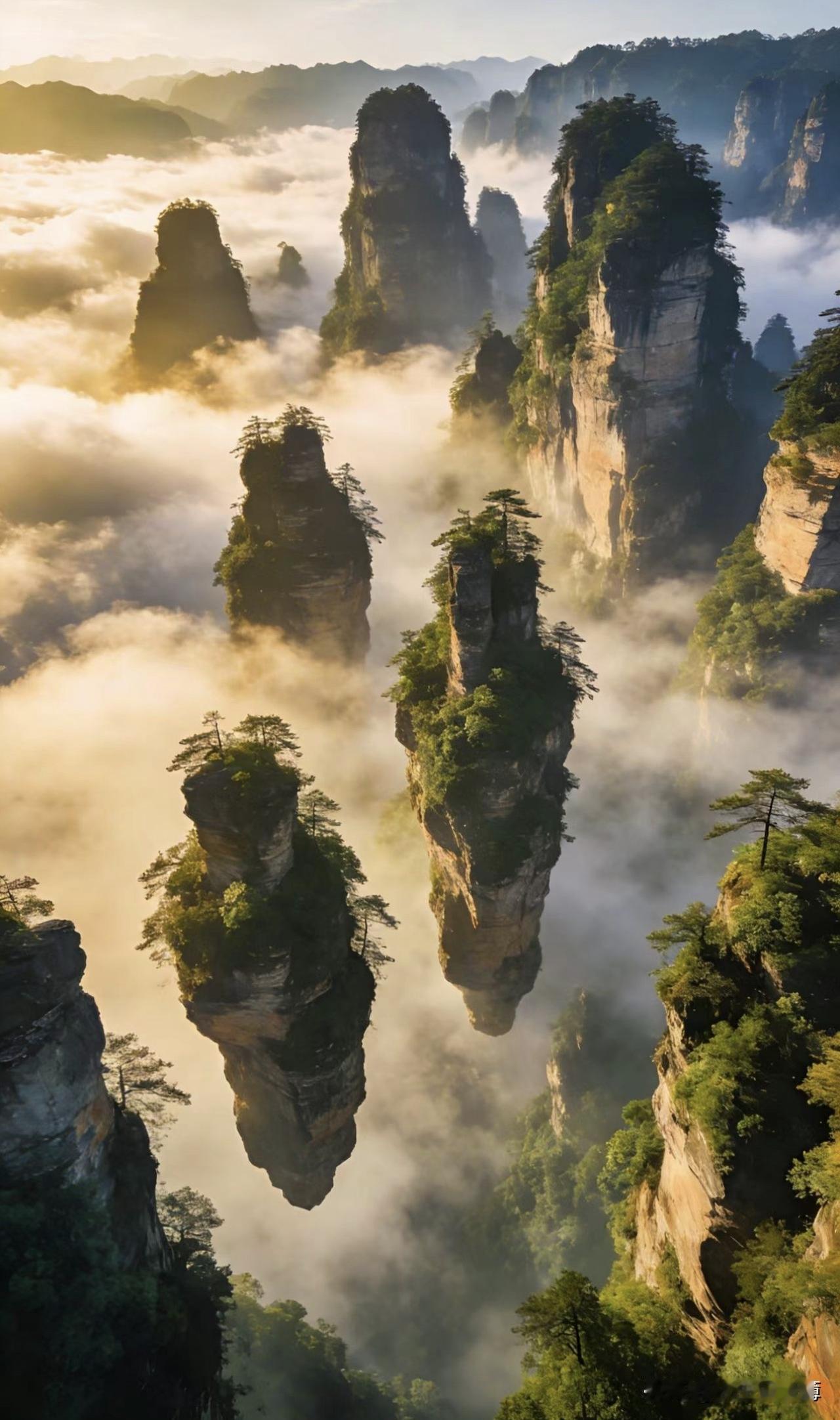 阿凡达里的一景，张家界的悬浮山。
震撼不？