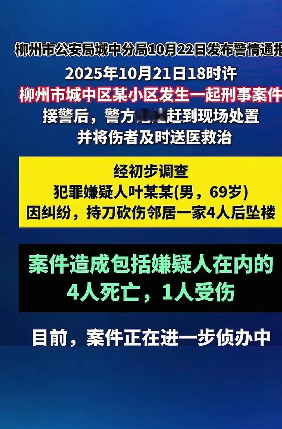 突发！柳州小区纠纷命案
现在的人的压力都大，心理容易出问题
如果邻居里有这三种人