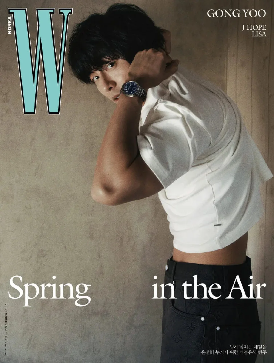 孔刘  W KOREA 三月开季刊封面人物，一组LV男装画报，欧巴这状...