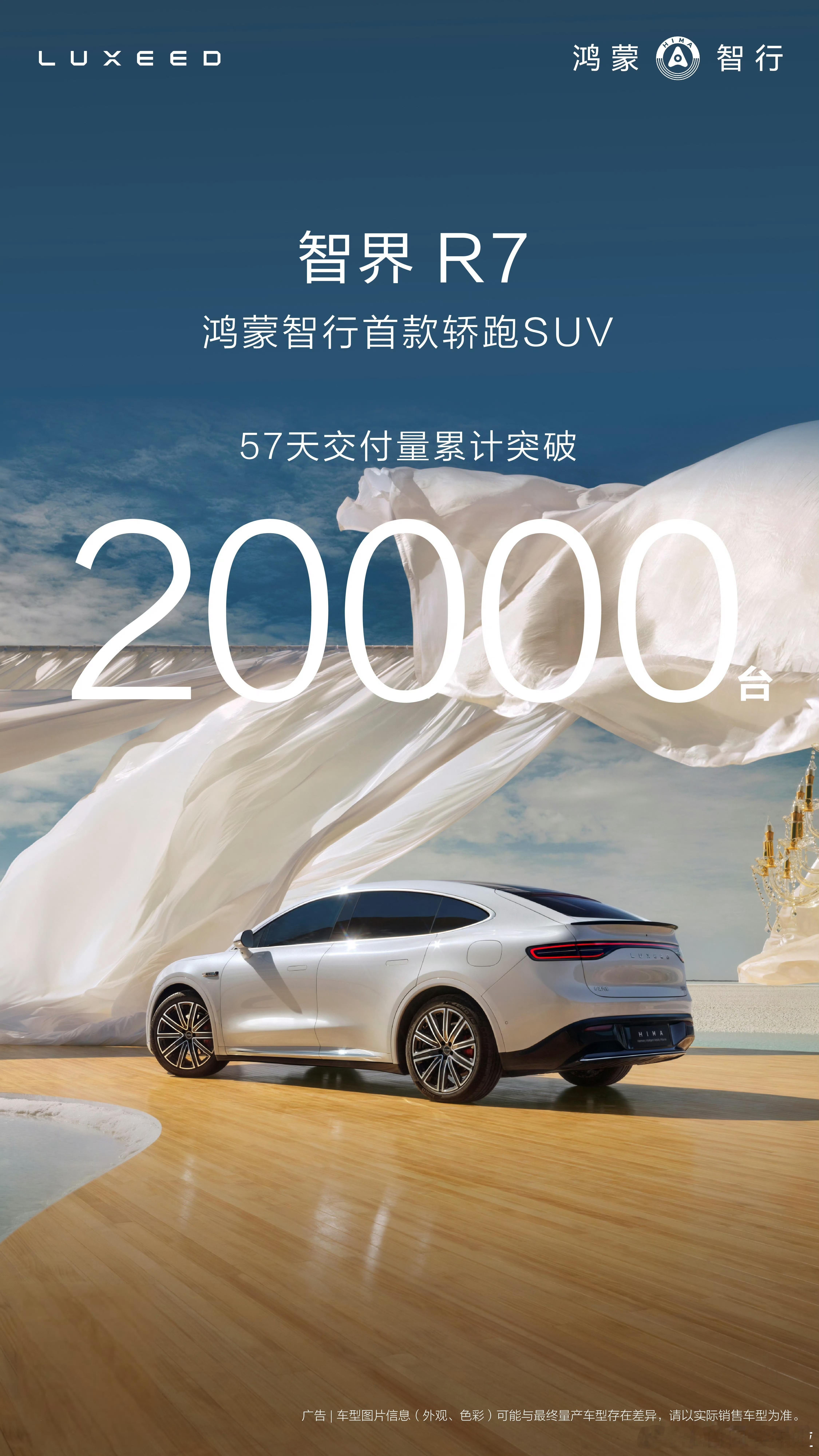 智界 R7 的交付数据也突破 2 万台了。还是那句话，这车确实有点东西，配置、空