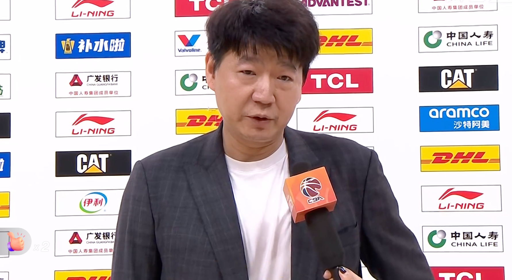 邱彪指导：感谢俱乐部上下的信任，这场胜利献给球迷。cba