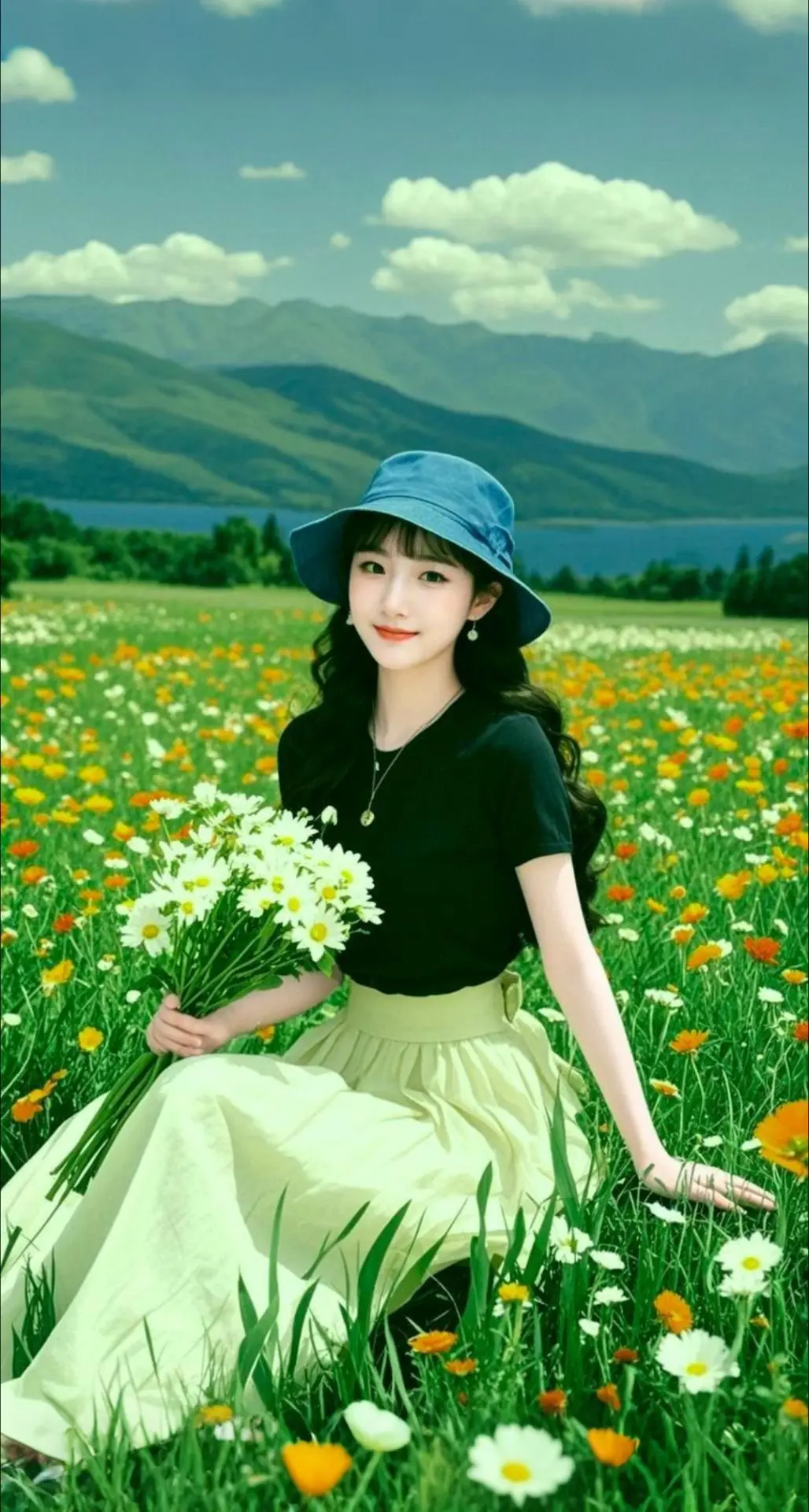AI扩图 AI花海逸梦