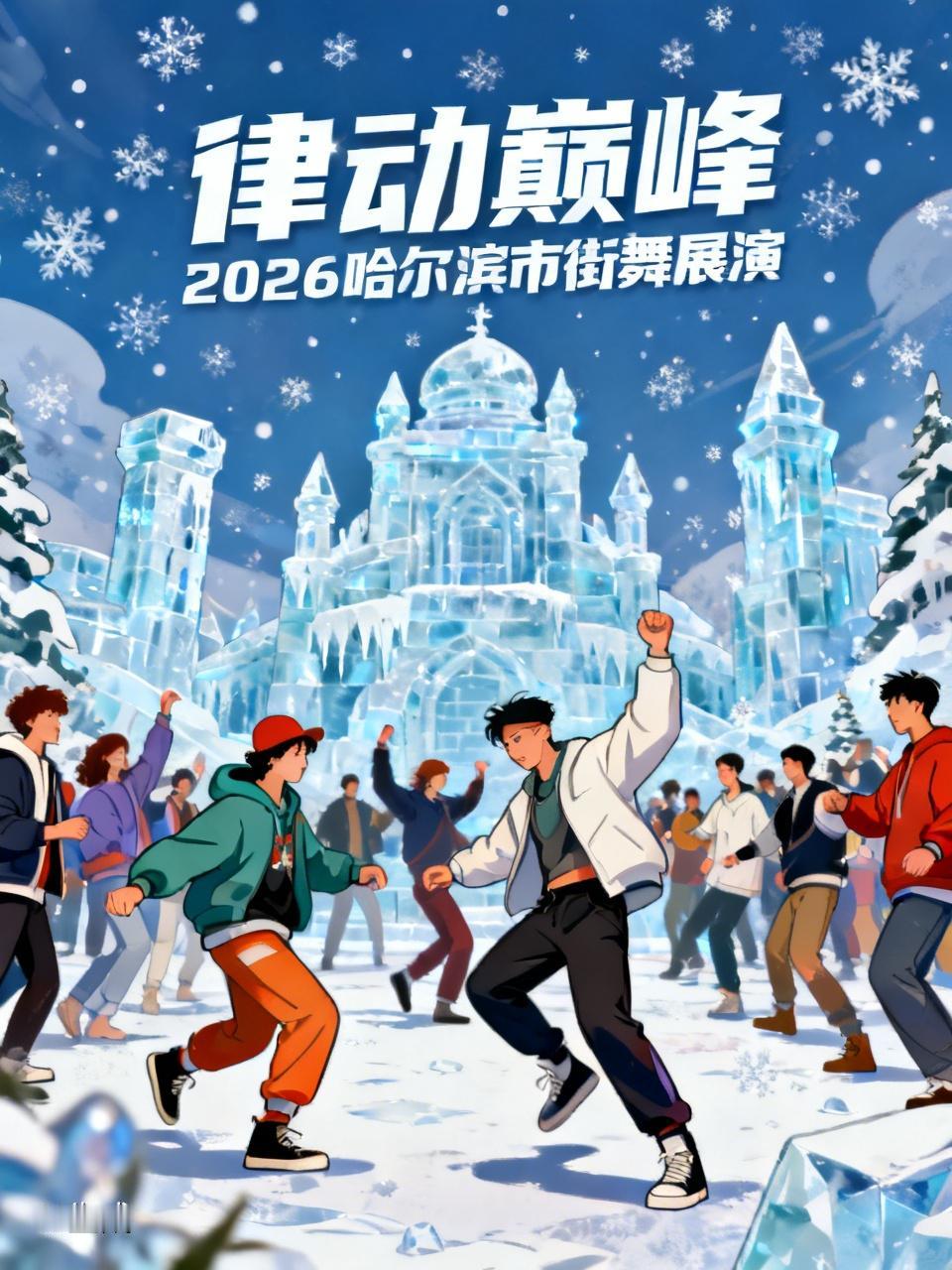 冰雪大世界街舞展演简直卷出天际！2026“律动巅峰”哈尔滨市街舞展演在冰雪大世界