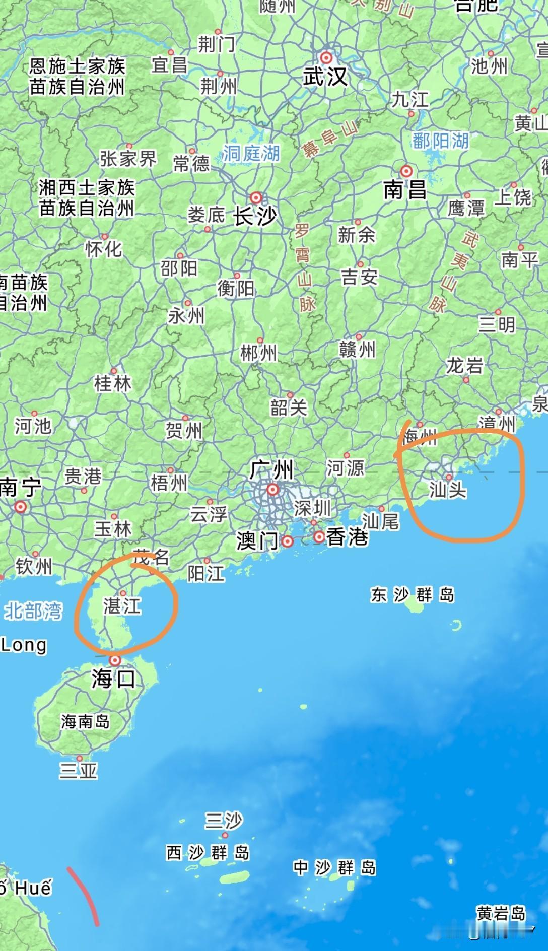 无论如何也想不到，汕头和湛江是广东省的副中心城市。难道深圳这么大的体量都不能当副