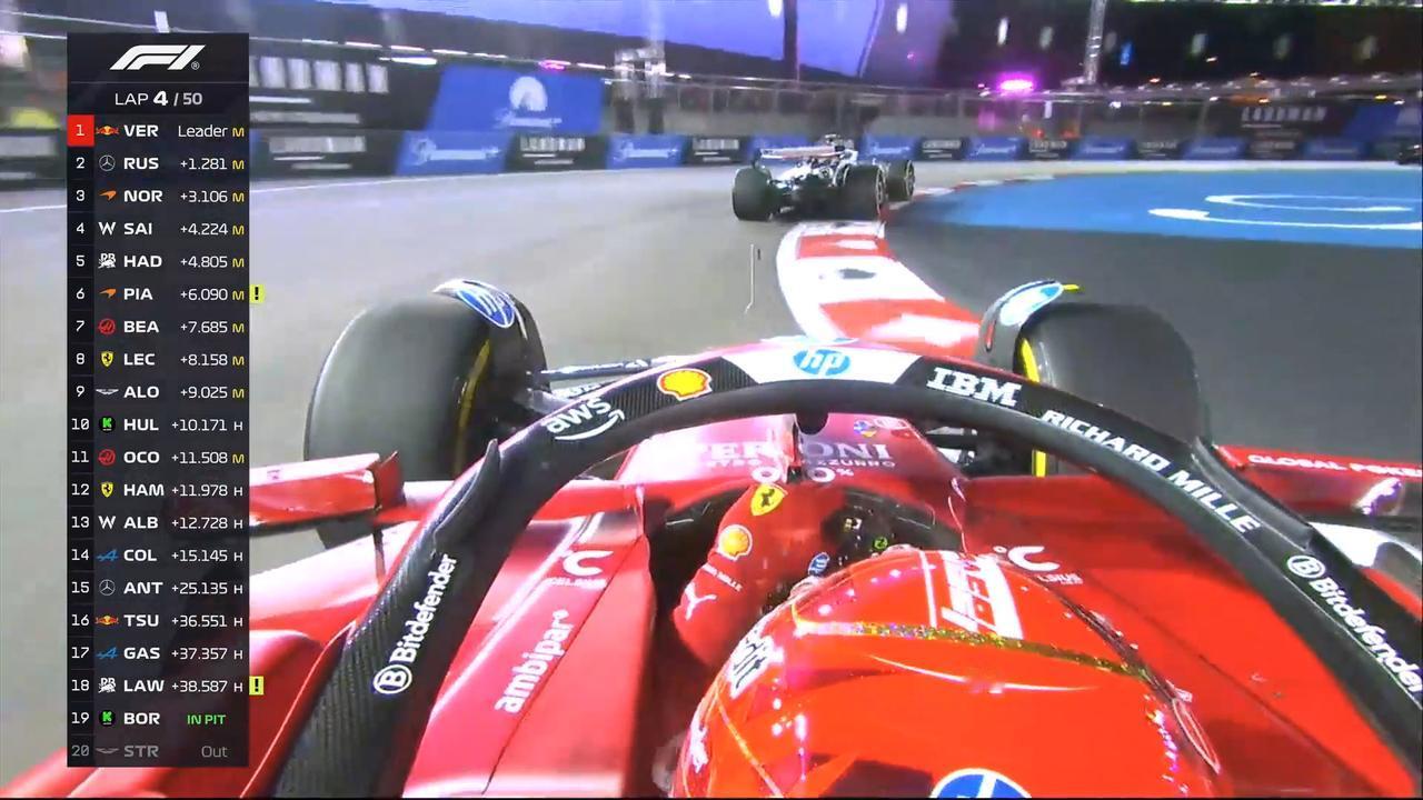 虚拟安全车结束，按部就班，各司其职，大家都在等待超越和换胎机会。
维斯塔潘、拉塞