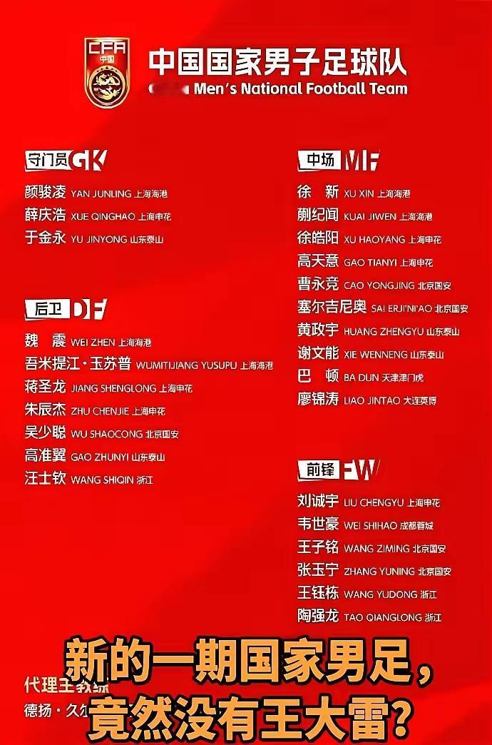 这份名单……
看球较少，但是像申花的薛*、徐皓*、刘诚*，海港的徐*、魏*就不要