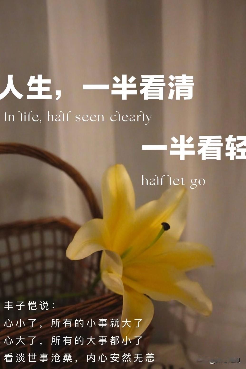 人越清醒，也越无情”
也不是自私，不是眼里容不下别人，而是别人在你的眼里不存在好