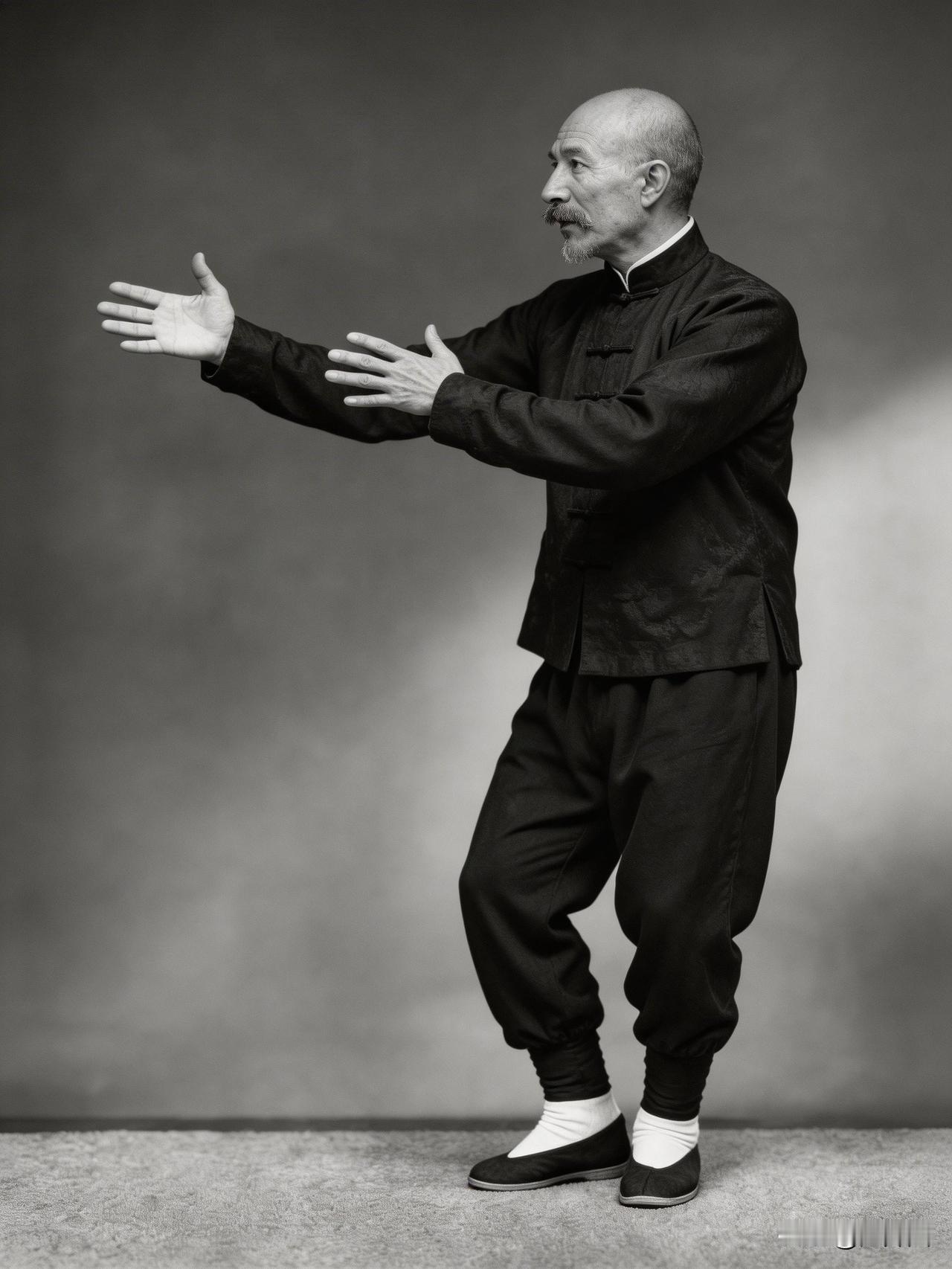 沉思中！懒扎衣之第四节的平弧线右移，是后人校注错误，还是禄堂公有意为之？孙氏太极