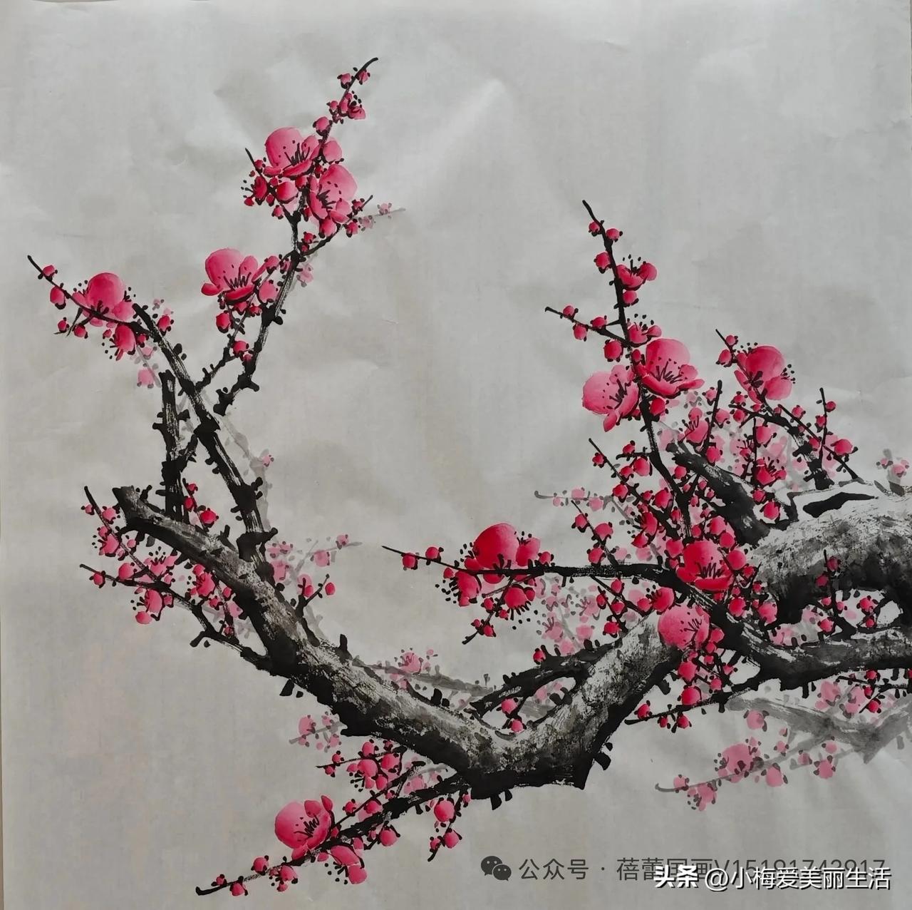 粉香满枝头，春意入画来。