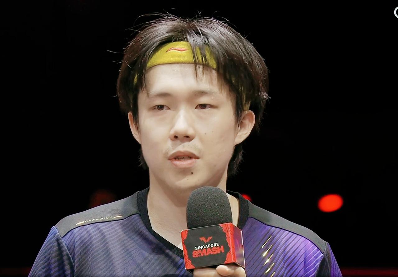 王楚钦4:0战胜张禹珍后的采访，保护了张禹珍，也保护了裁判。

亚当说：
恭喜王