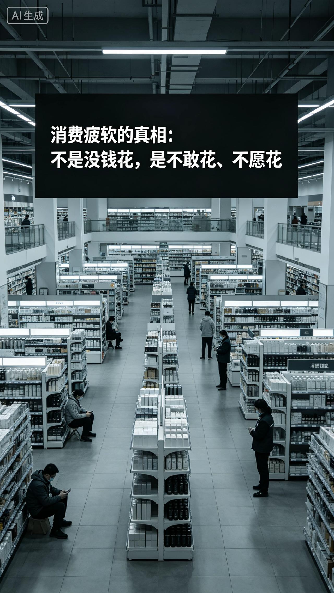 消费疲软的真相：

不是没钱花，是不敢花、不愿花

当下消费市场的冷清，早已不是