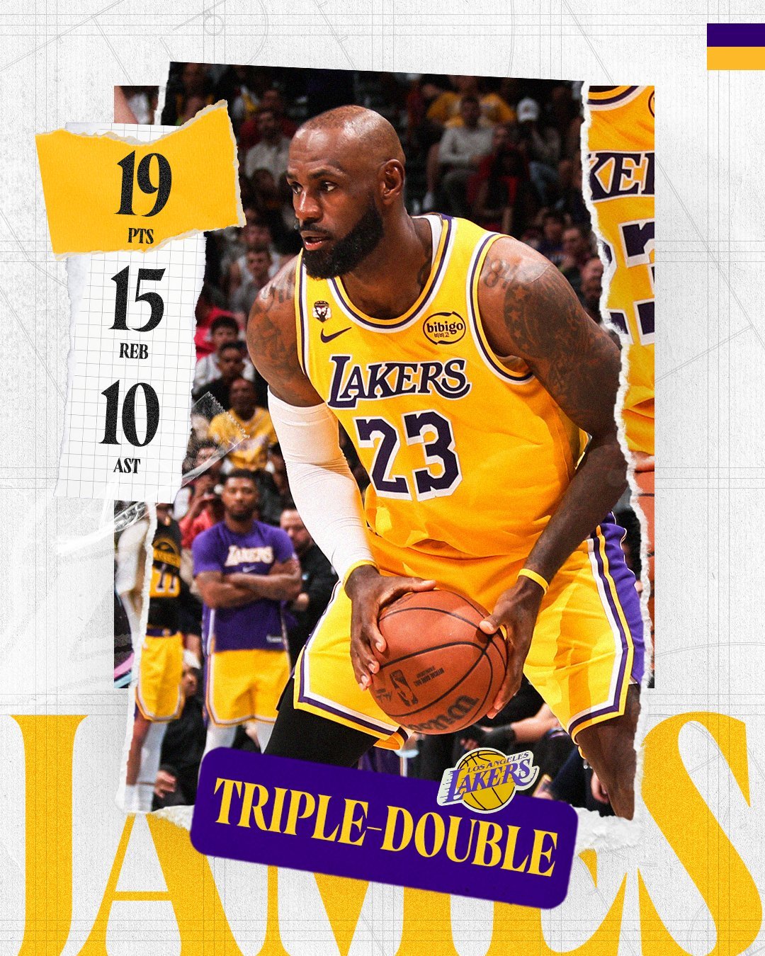 背靠背100分！卢卡今天60+7+5，詹姆斯三双，湖人拿下比赛NBA