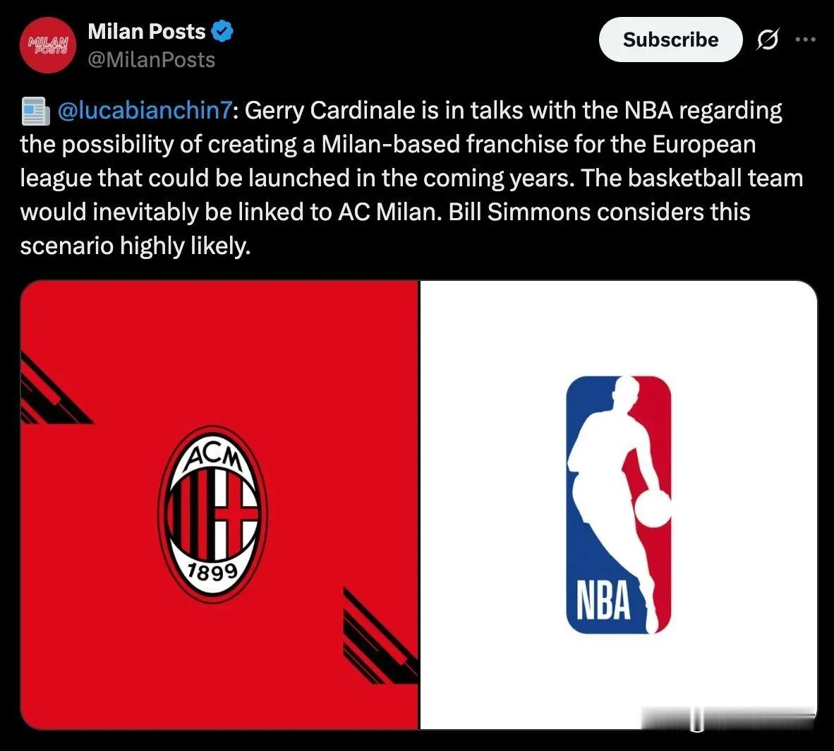 卡迪纳莱开始了！卡迪纳莱与NBA总裁萧华讨论在欧洲创建一个与NBA相关联的篮球联