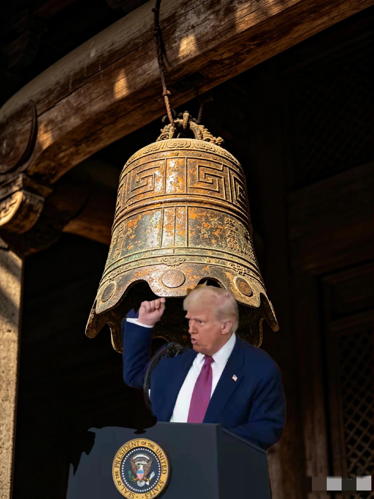 最糟心的礼物——给特朗普送了“一口钟”！
当地时间4月28日，英国国王查尔斯三世