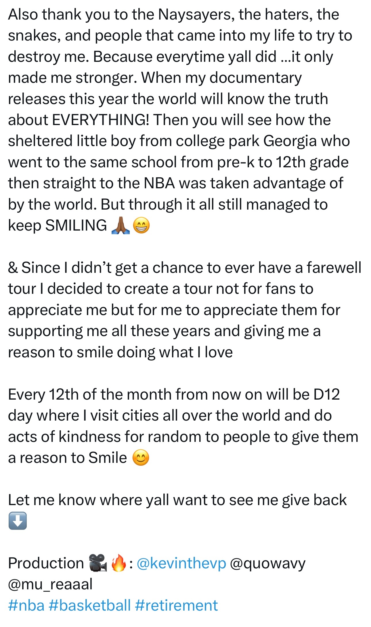 “魔兽”霍华德正式宣布退役！今年40岁的霍华德今天发布长文，宣布自己将脱下“超人