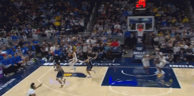 NBA赛场镜头：哈利伯顿扔手榴弹助攻特纳轻松扣篮！
  从时间上看，4秒钟完成了