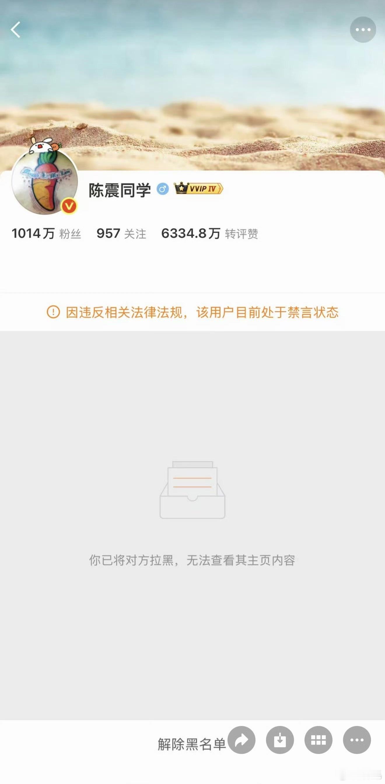 就在刚才，顶流车评人陈震同学全平台被禁言。天呐，这是发生了什么？有人知道是怎么回