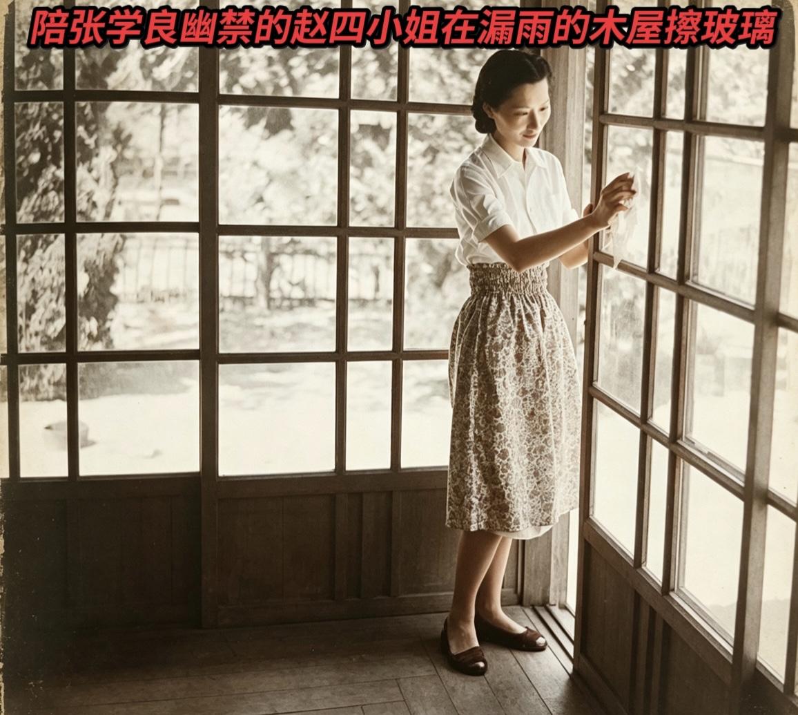 上世纪五十年代新竹井上温泉留影，定格了幽禁岁月里赵四小姐（赵一荻）独有的温柔坚守