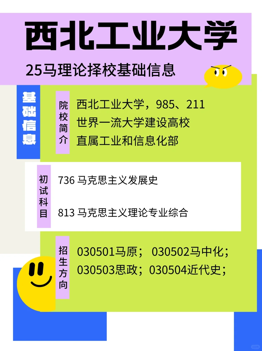 25马理论丨西北工业大学！初试考原著的985