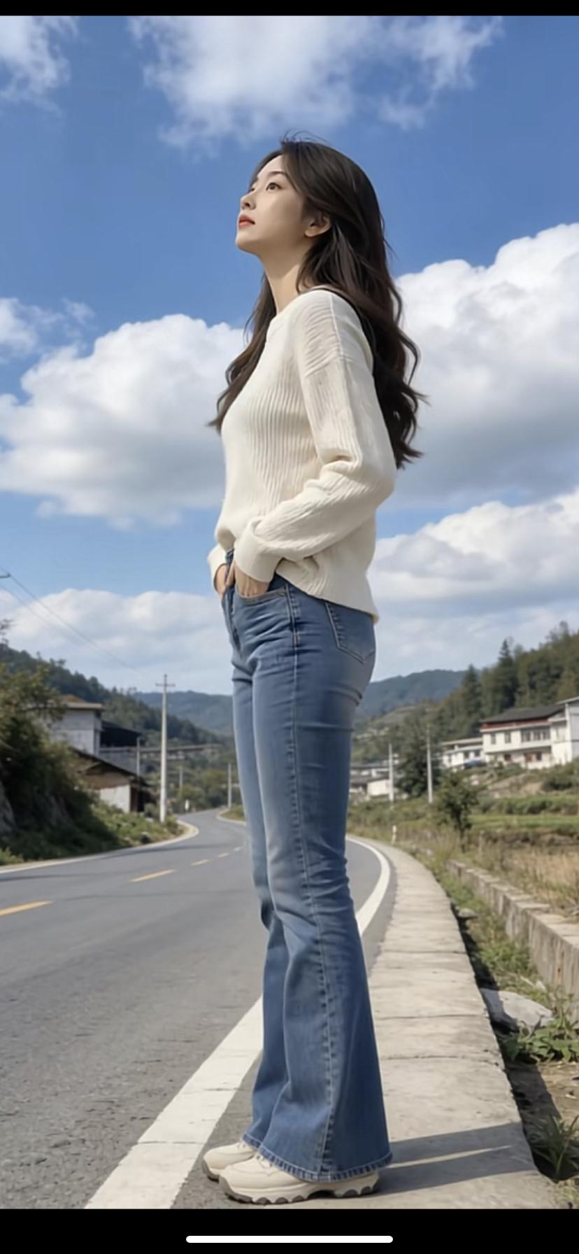 在蓝天白云下，享受自由与宁静。