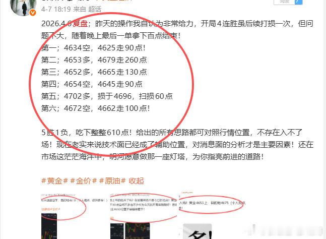 2026.4.6-4.10周复盘；上周的行情来来回回就是那么几个位置，天天讲相信