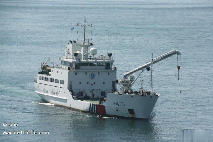 外推称中国“海巡173”大型航标船正加速驶往南沙（图二），据外媒猜测有可能是去移