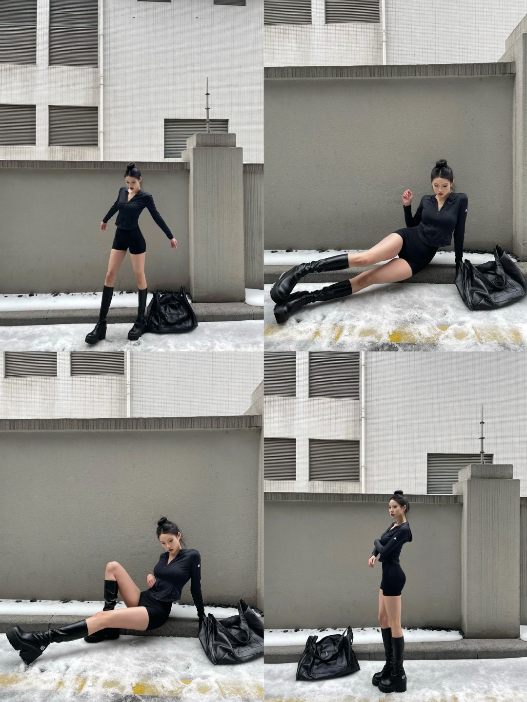 武汉街头与霰合影