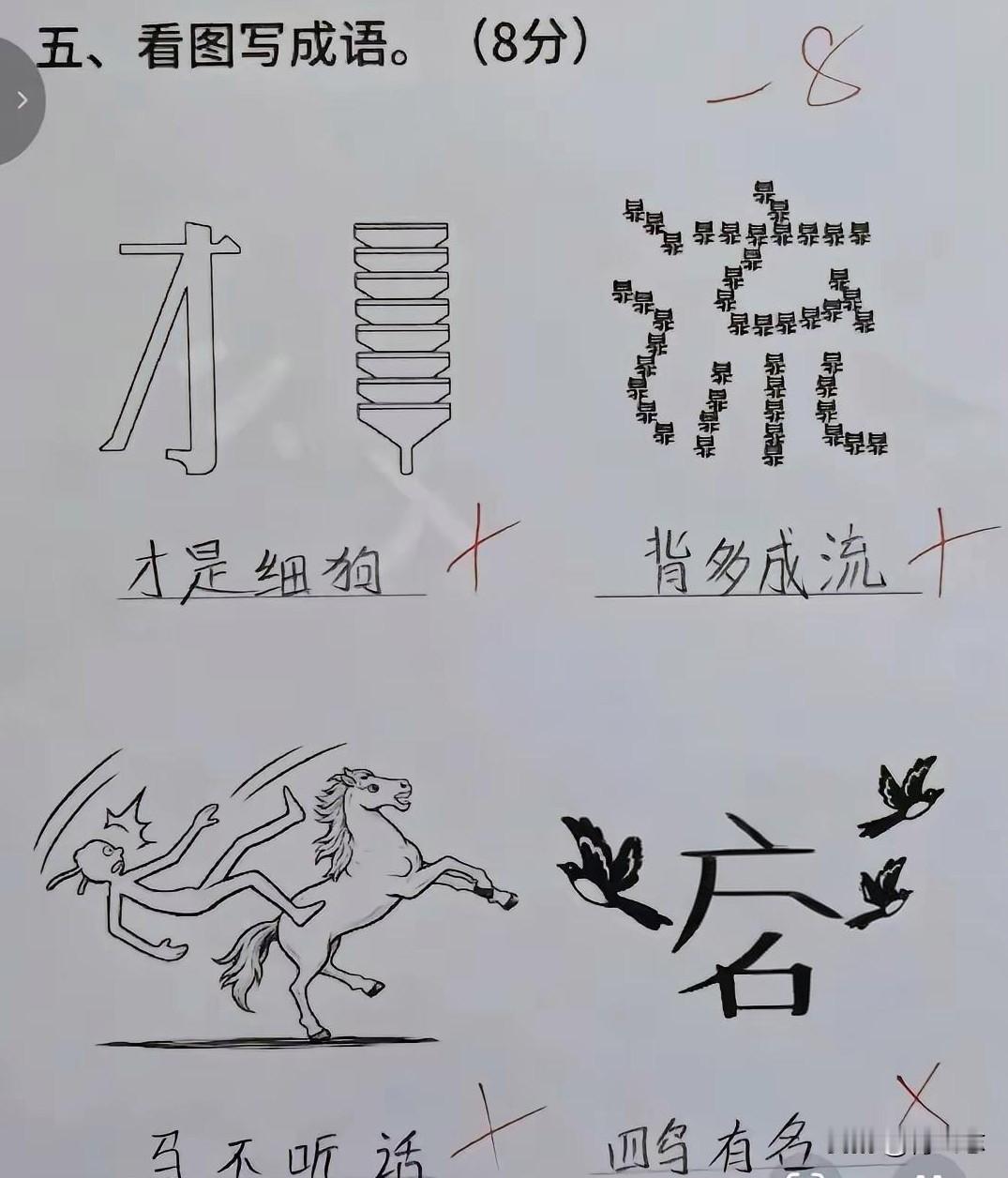 看图写成语，你能全对吗？