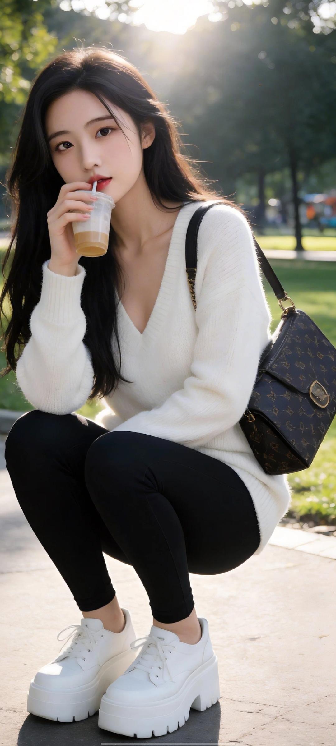 宝子们，厚底大白鞋，家人们感觉好看嘛？