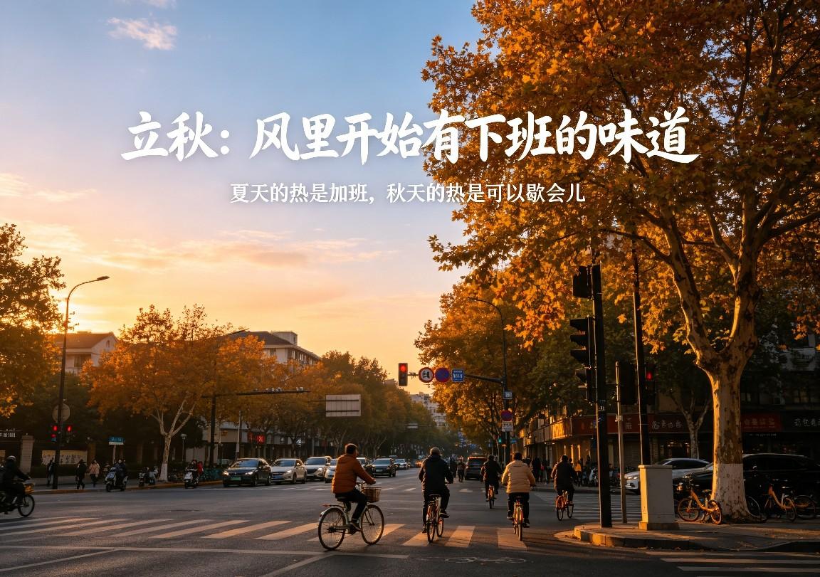 立秋：风里开始有“下班”的味道…
 
今儿个立秋，丙午年六月廿五，星期五。
 