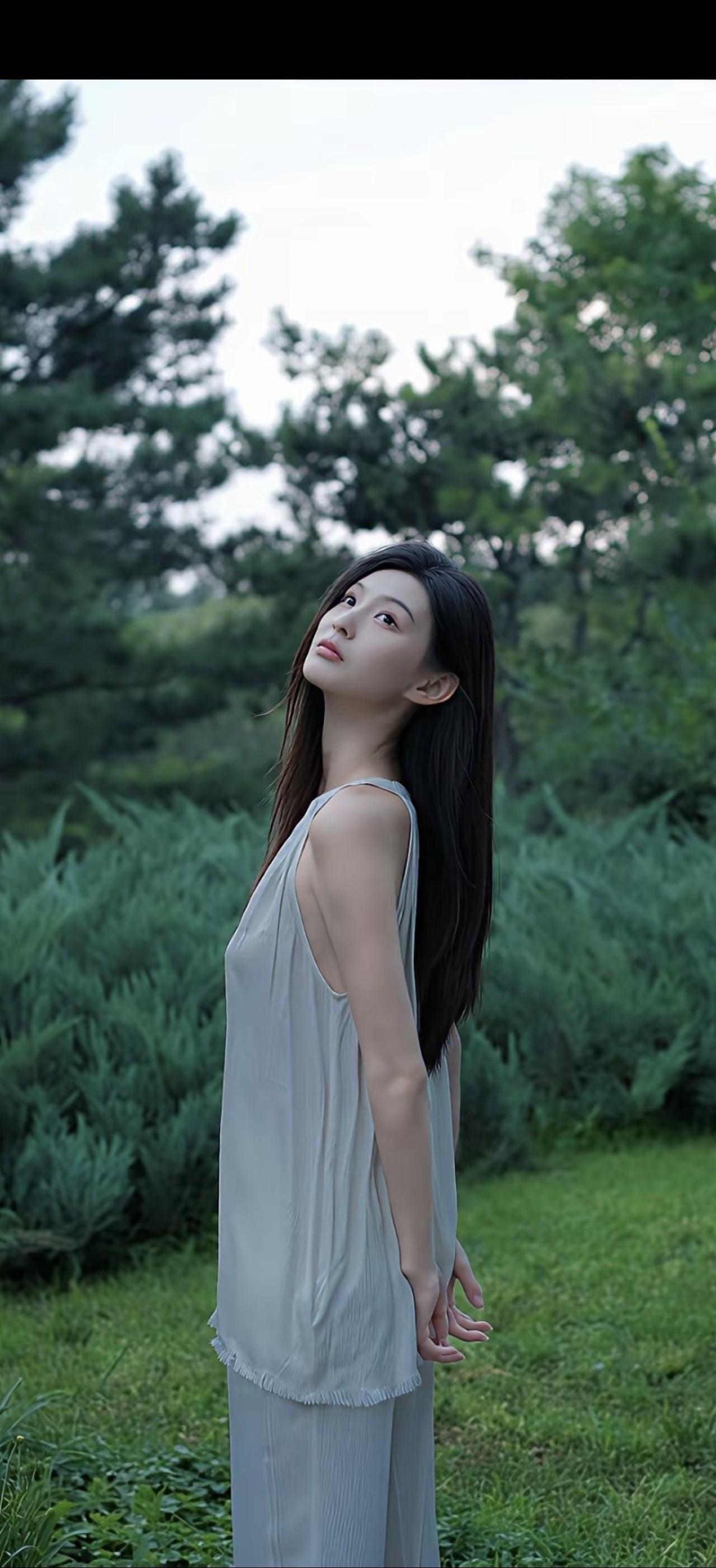 绿野仙踪处，美人倚树间。