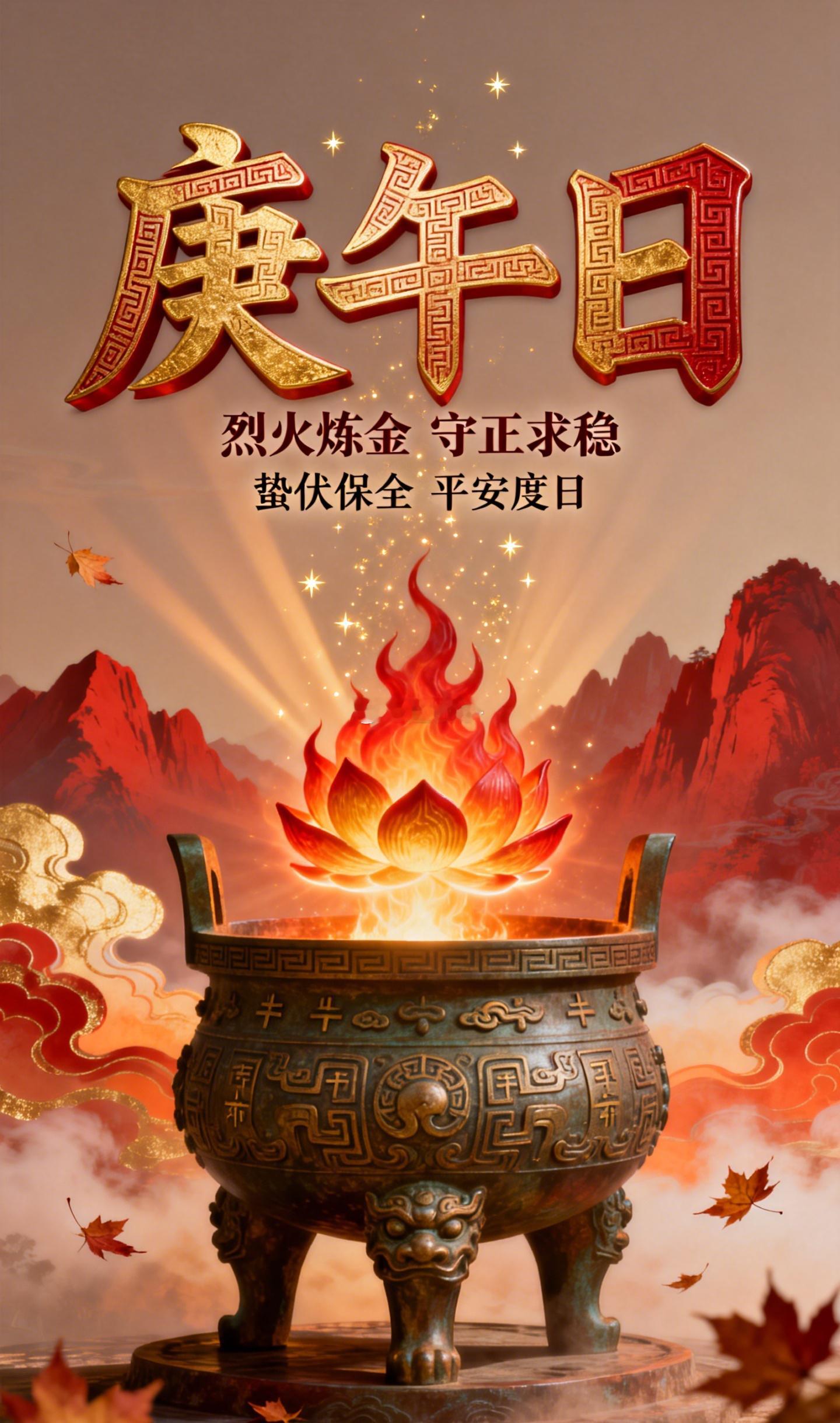 明天走到了庚午日。这个月的火气本就旺，明天又正好碰上“烈火炼金”的星象，大环境的