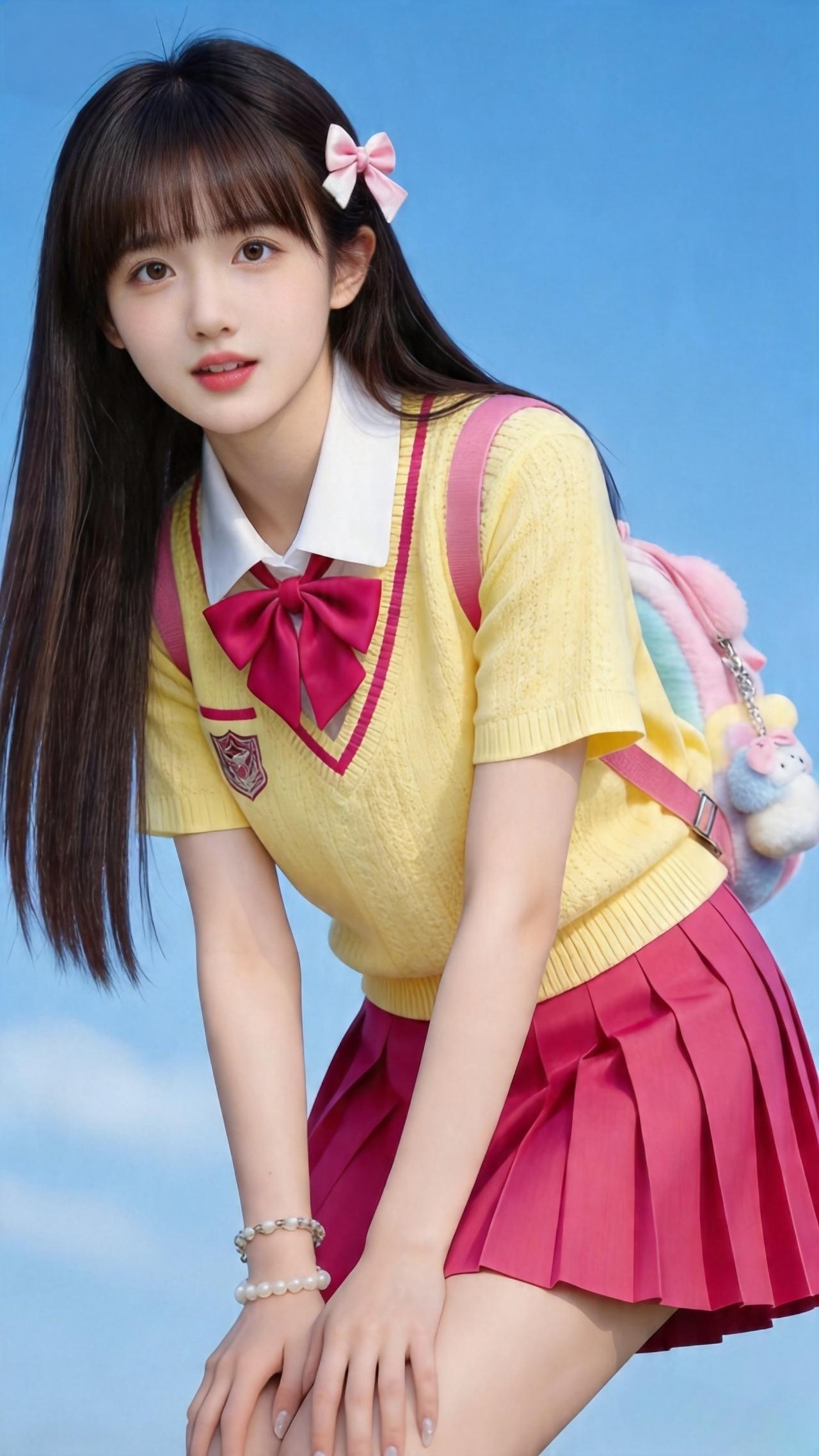 清纯甜美的样子漂亮吗温柔甜美少女 少女清纯风 甜美元气感