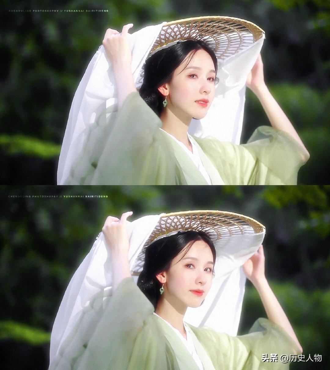 古典美人撑伞图，唯美古风，韵味十足！