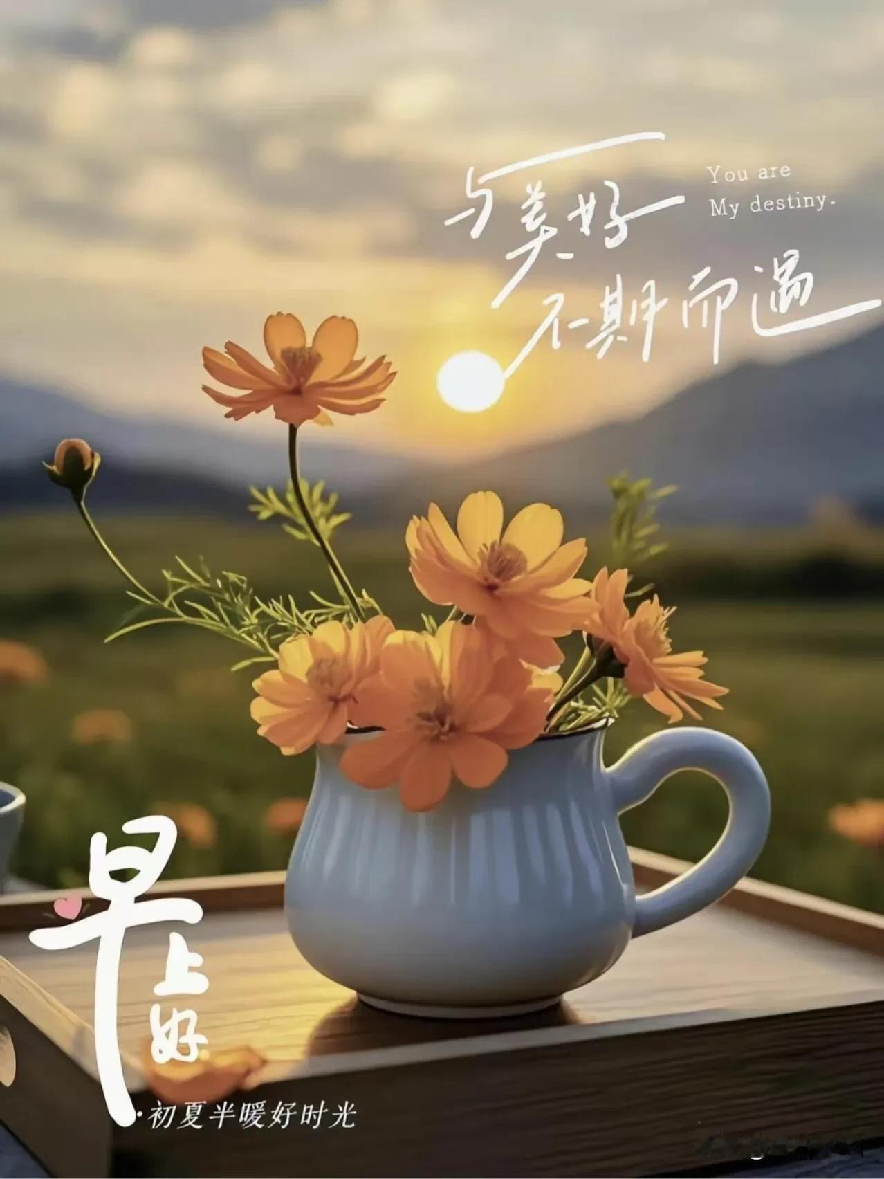 醒来便是新光景，愿你平安喜乐，一切顺遂