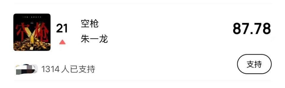 电影空枪朱一龙 [努力] 朱一龙万梓强 从单曲上线到现在，QQ音乐榜单排名上升了