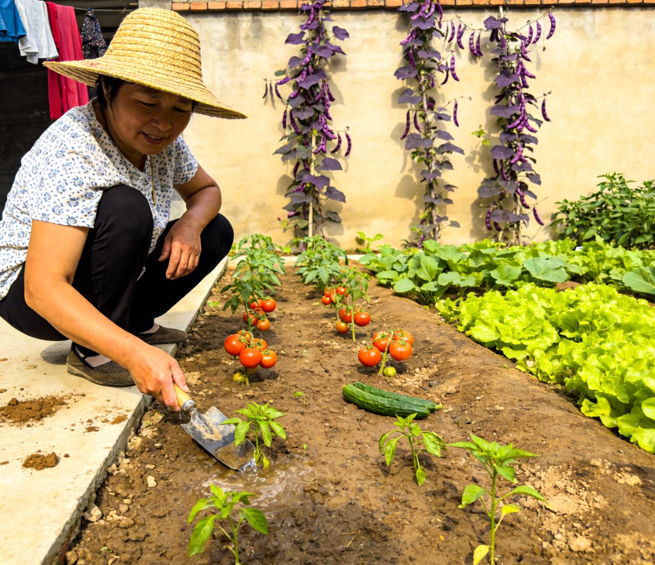 前几天回老家，看到隔壁王叔的老母亲。

78岁了，一个人住在农村老房子里。

院