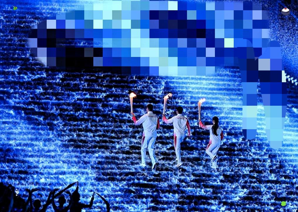 今晚全运会最大的亮点不是吉祥物
不是运动员，更不是各路明星

开幕式的舞台地面上