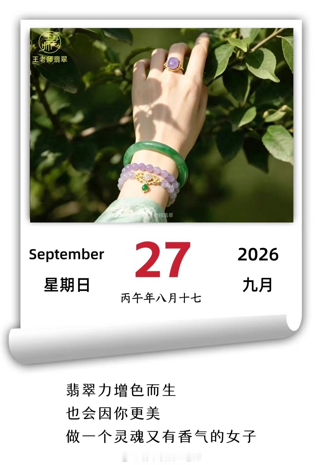翡翠力増色而生也会因你更美做一个灵魂又有香气的女子[心]早安,你好王老师翡翠[超