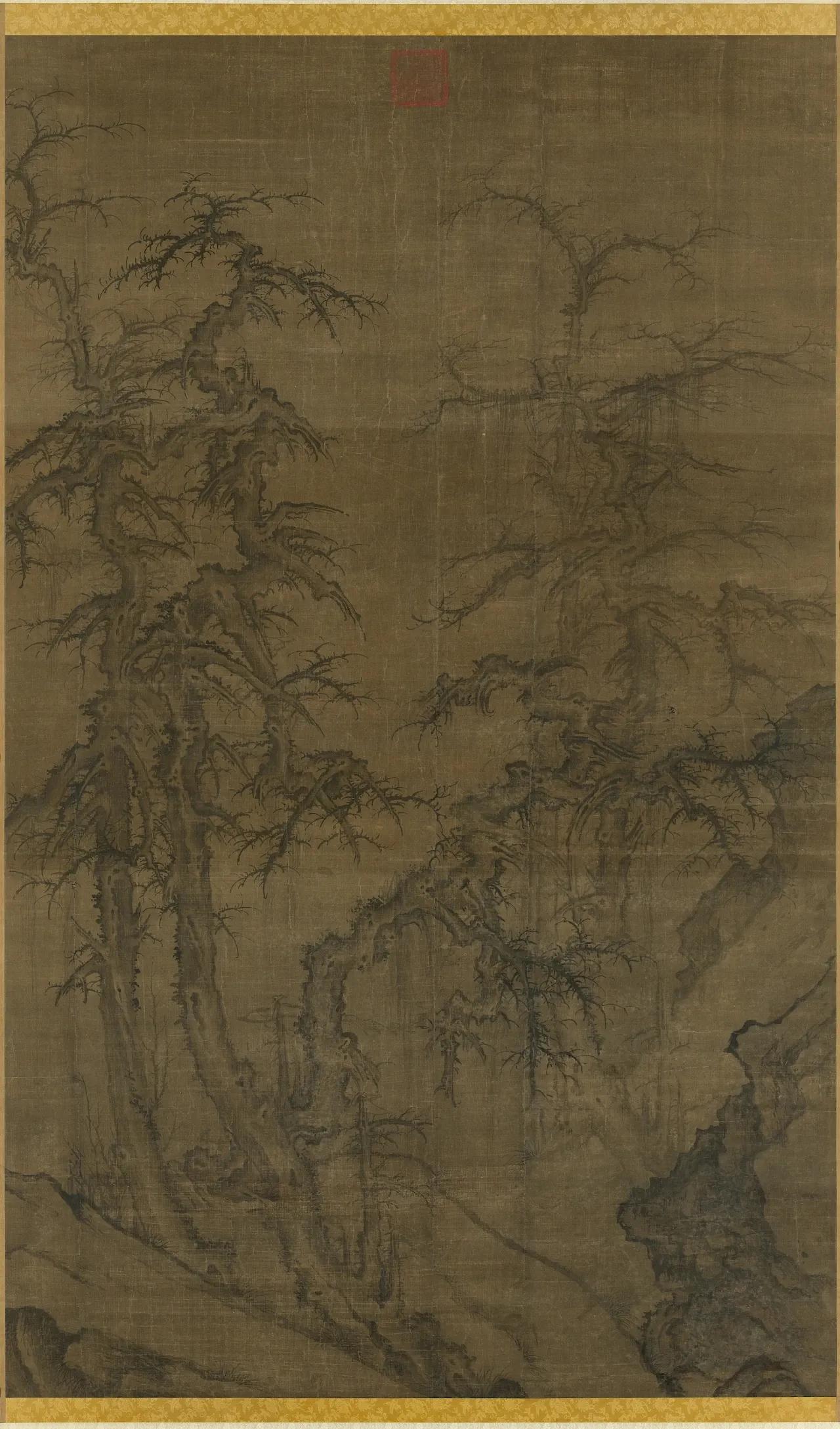 《乔木图》

在宋代繁华的汴梁城里，许道宁无疑是其中一道独特的风景线，他早年来到
