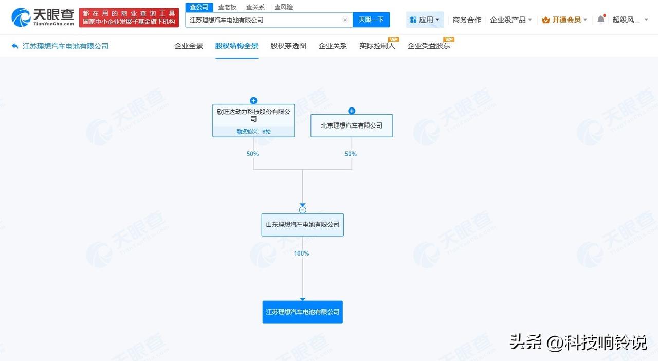 【理想汽车电池公司在江苏成立新公司 注册资本7000万】
天眼查工商信息显示，近