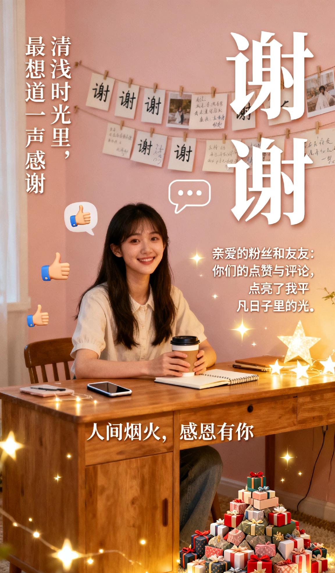 感恩的人很多,最想感谢谁呢? **清浅时光里，最想道一声感谢**  
细数过往，