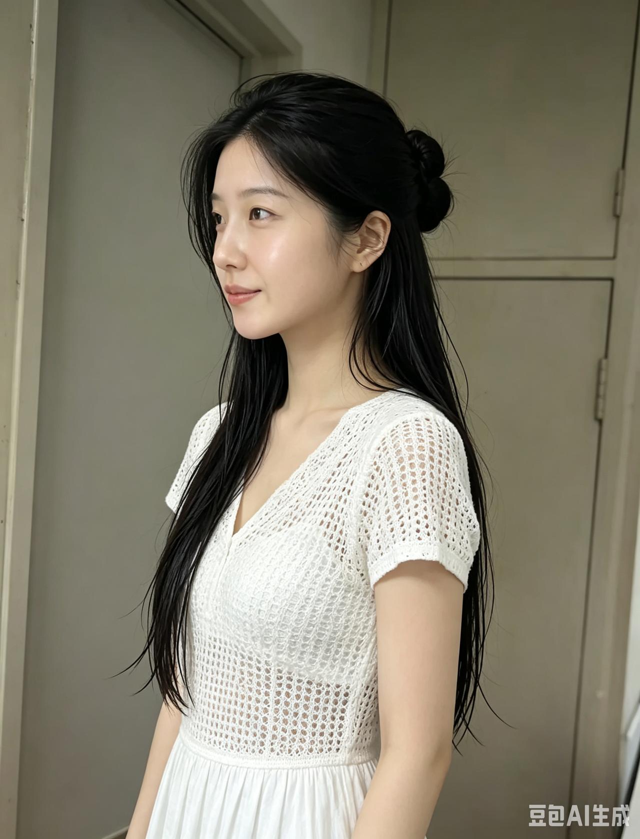 线条勾勒利落的温柔
每一颗小波点
都是藏不住的心动
笑意浅浅漫开
时光在此刻慢下