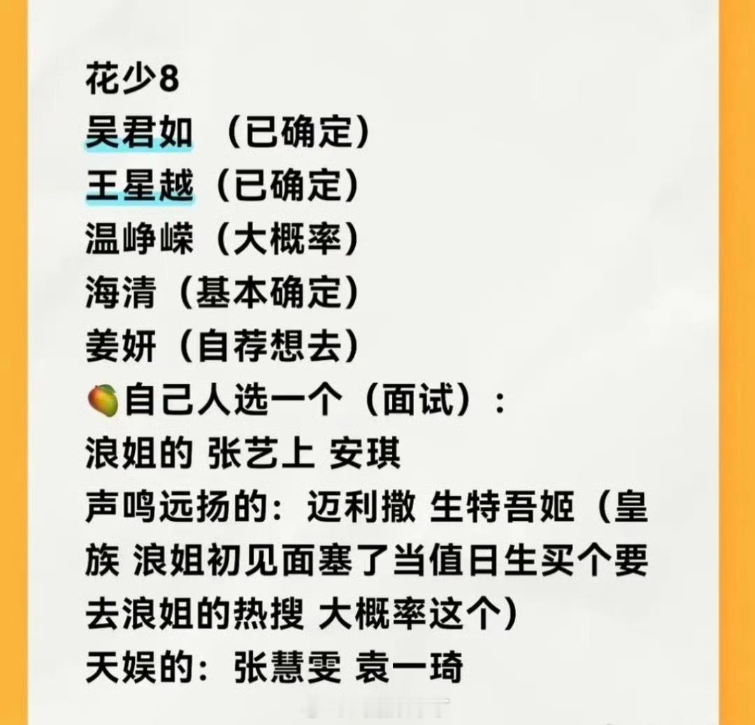 网传新一季花少阵容不会是温峥嵘扛起话题吧