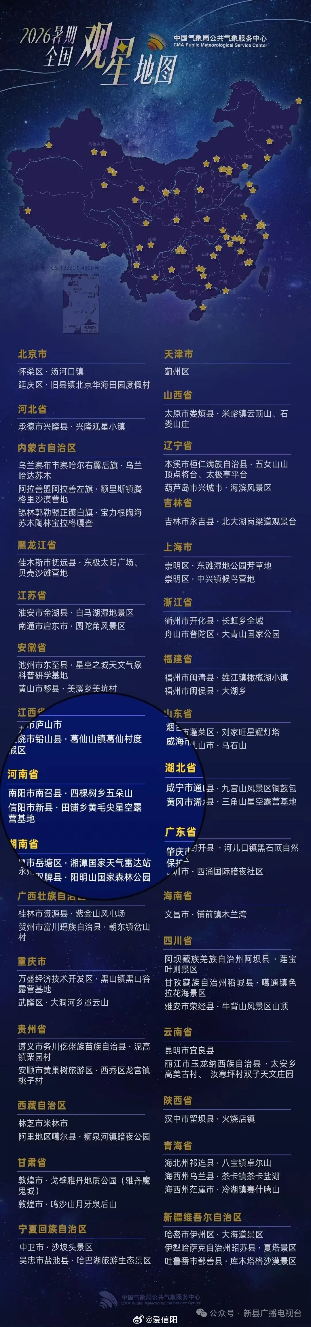 信阳生活 【上榜全国！2026暑期绝佳观星地名单出炉，新县田铺乡黄毛尖星空露营基