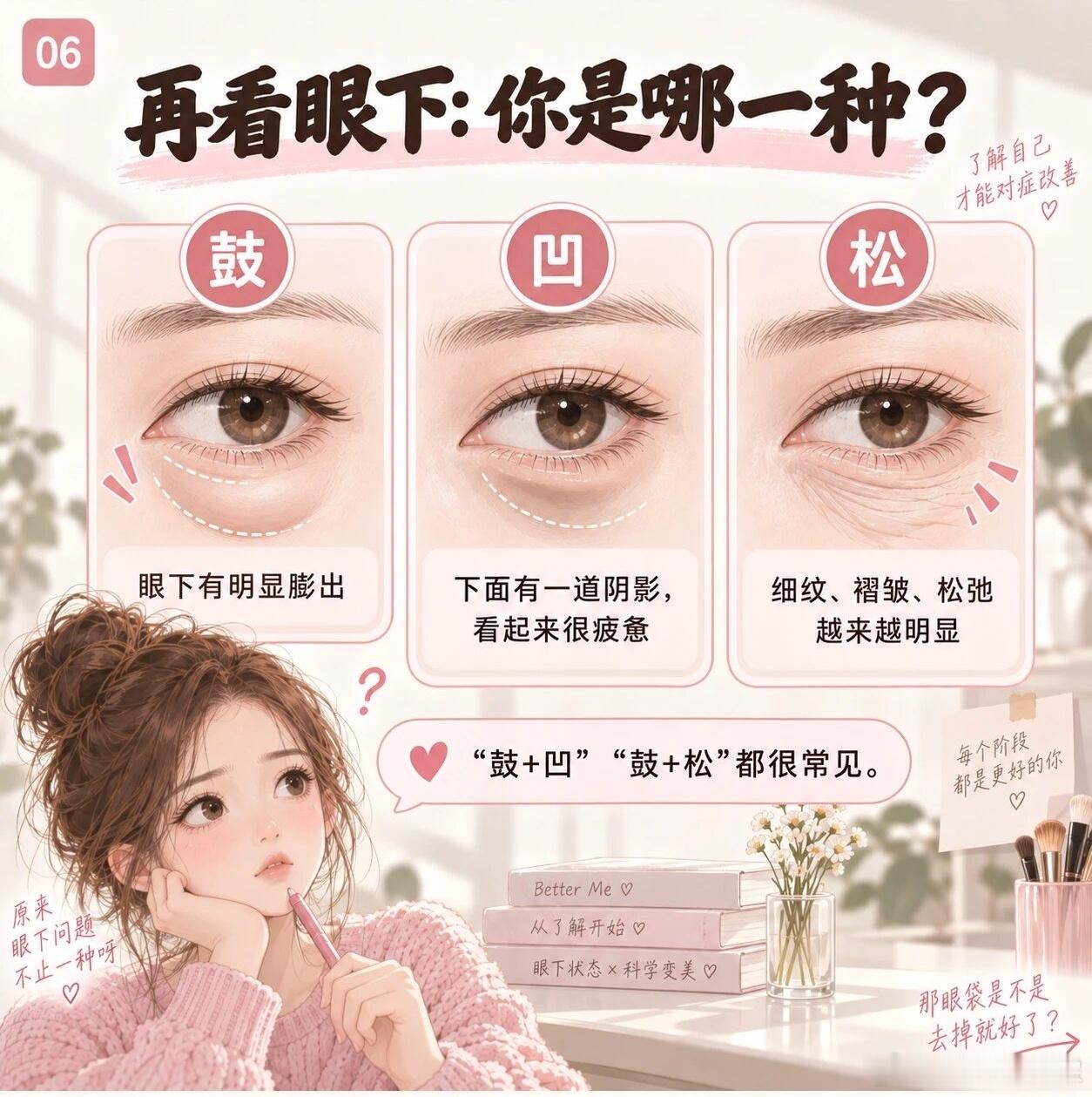 说说兰州医美那些事 【漫画懂医美 | 十一想换眼型？先做这份眼周自测】为什么有些